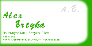 alex brtyka business card